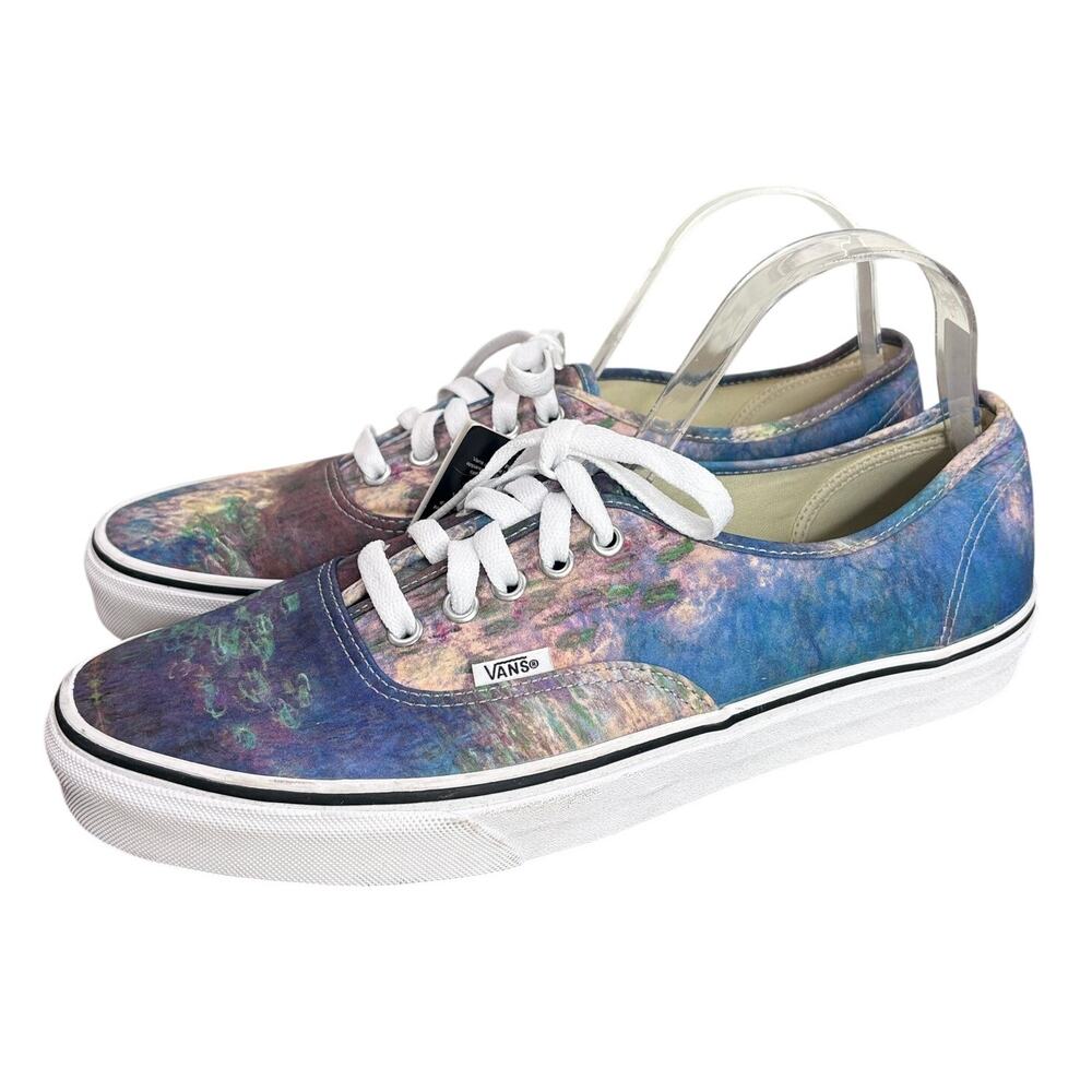Vans x MoMA Mens Size 11.5 Sneakers Claude Monet Art Museum Floral Painting